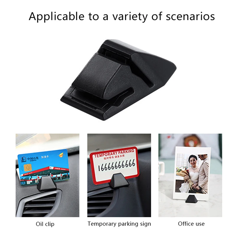 

Office Desktop Card Slot Fixed Clip Portable Car Parking Card Clamp Desktop Stand Vehicle Card Fixed Holder Clips