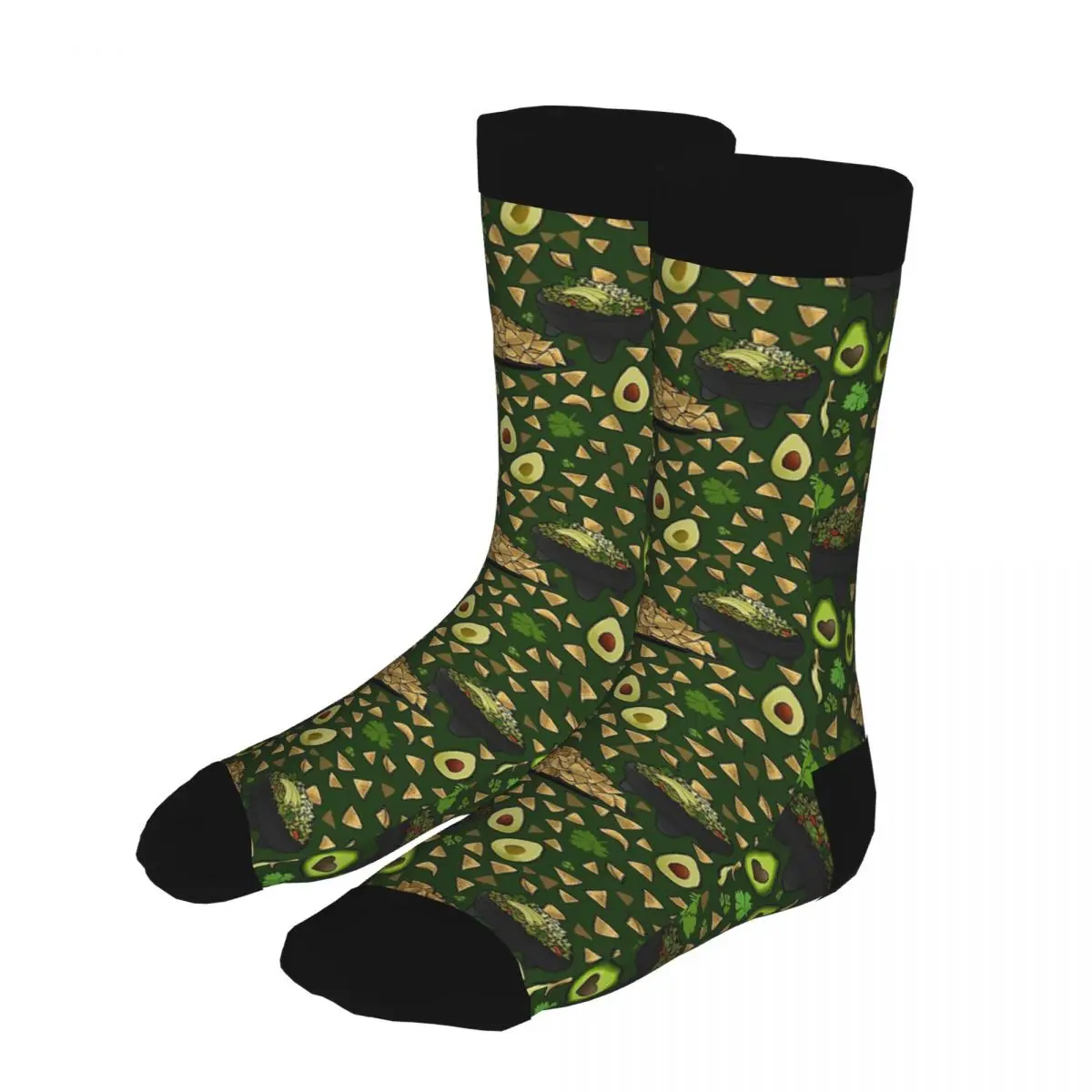 

Guacamole Love Socks Men 90% Polyester Funny Middle Tube Socks Thick Fruit Pop Pattern Autumn