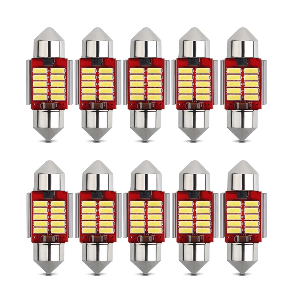 10 шт. Canbus Новинка IC 12 В C5W C10W Светодиодная лампа 31 мм 36 39 41 Автомобильная фестоновая