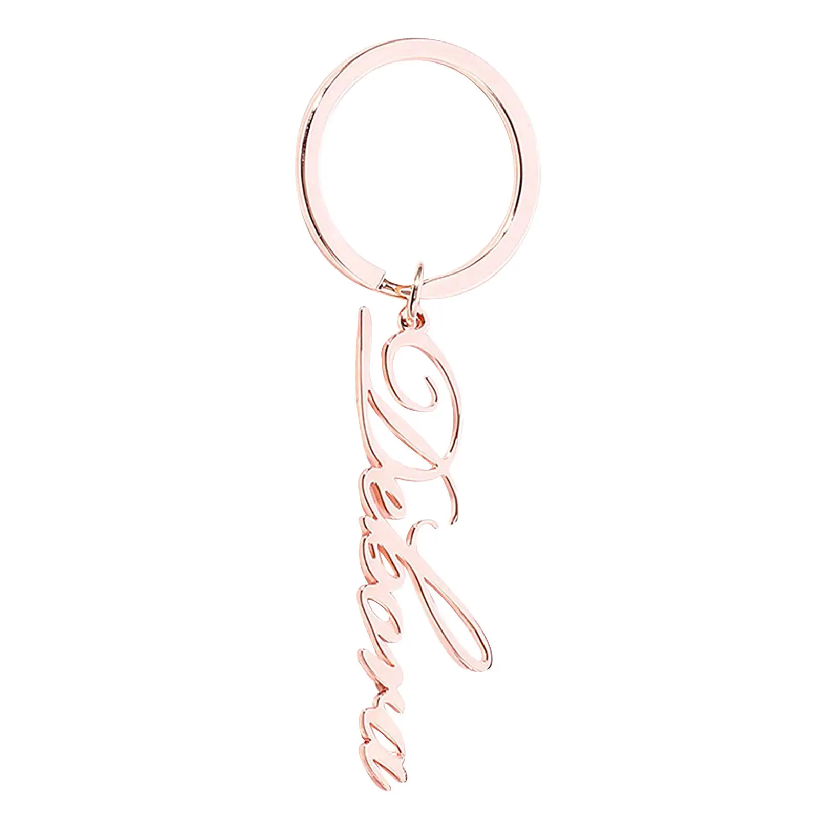 

Name Keychain Personalized Stainless Steel Pendant Keychains For Women Men LoversName Nameplate Keyring Jewelry Gifts Trinket