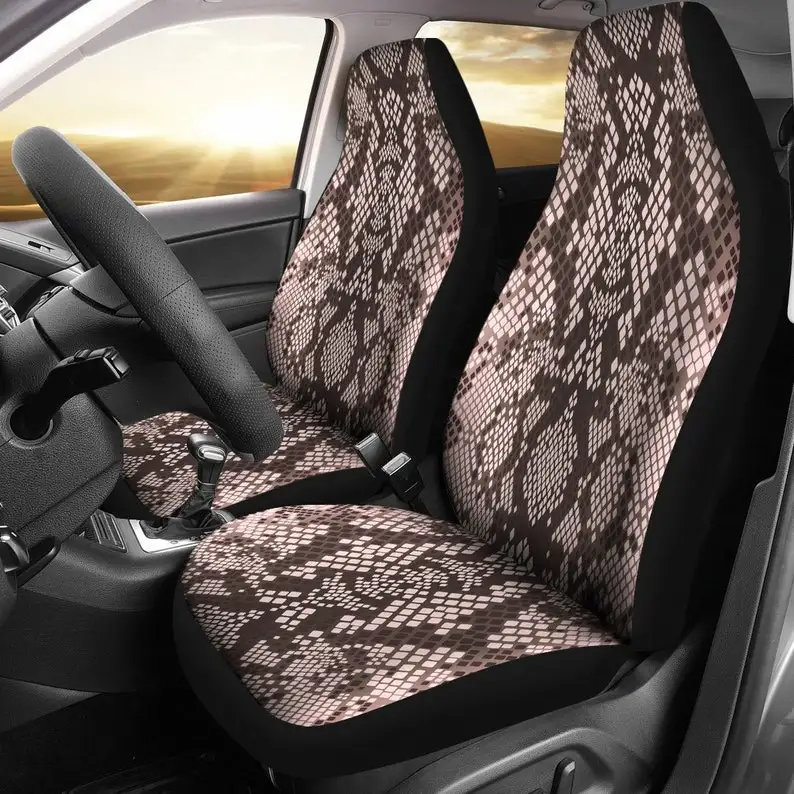 

Snake Skin Pattern Car Seat Covers Pair, 2 Front Seat Covers, Car Seat Covers, Car Seat Protector, Car Accessory, Snake Skin Pat