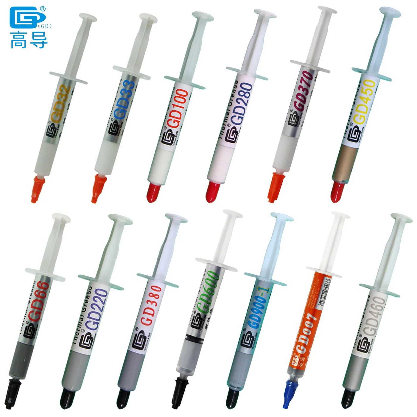 

Net Weight 3 Grams 2 Pieces Per Lot Syringe Packaging GD Brand Series GD900-1 Thermal Grease Paste Plaster Heat Sink for CPU SY3
