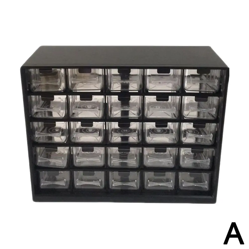 Коробка для хранения деталей ящика с 25 ручками прозрачная классификационная