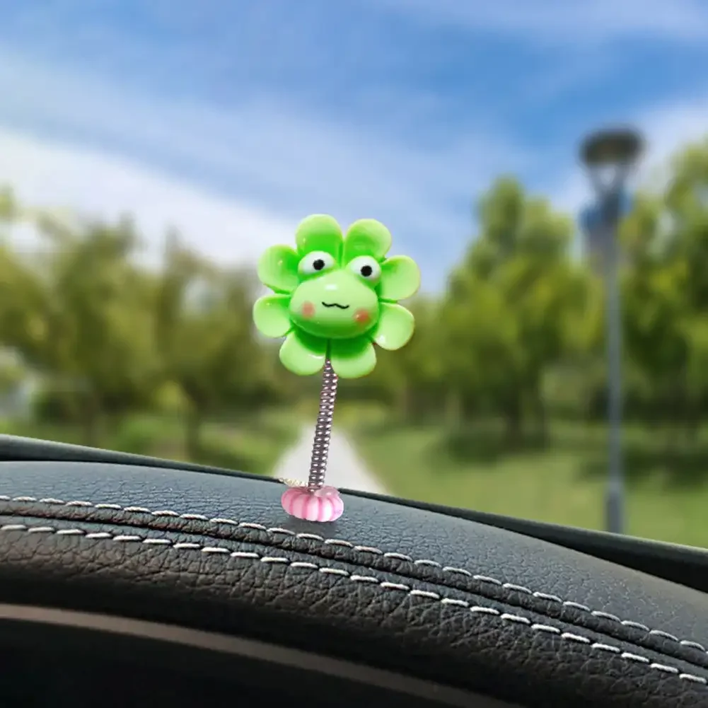 Мультяшный интерьер автомобиля трясущаяся голова цветочный орнамент украшение