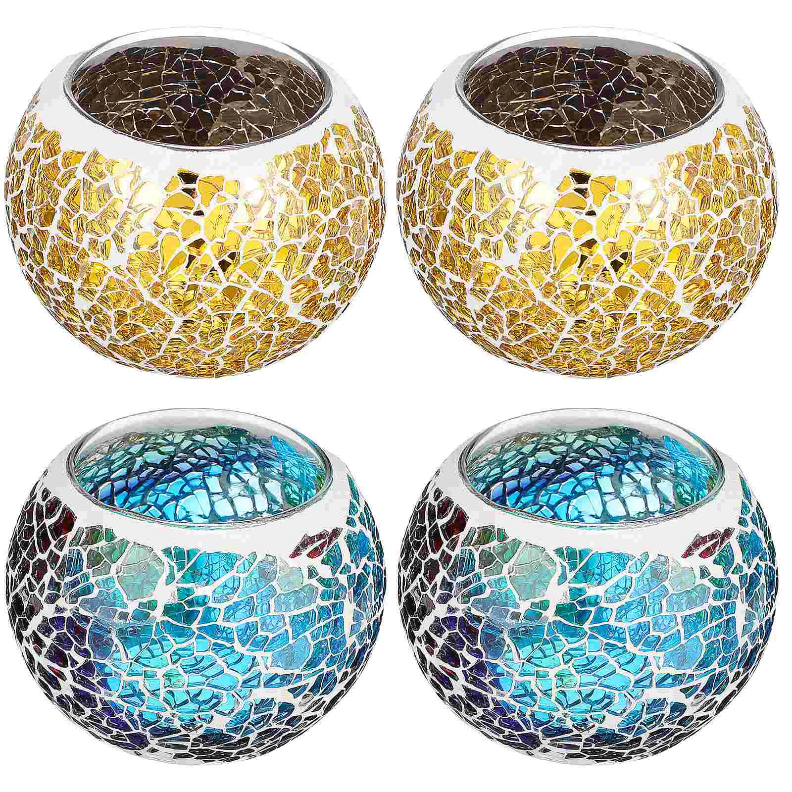 

Holder Mosaictealight Tea Light Decor Holders Stand Supplies Faith Buddhism Vintage Taper Cracked Table Homecup Centerpiece