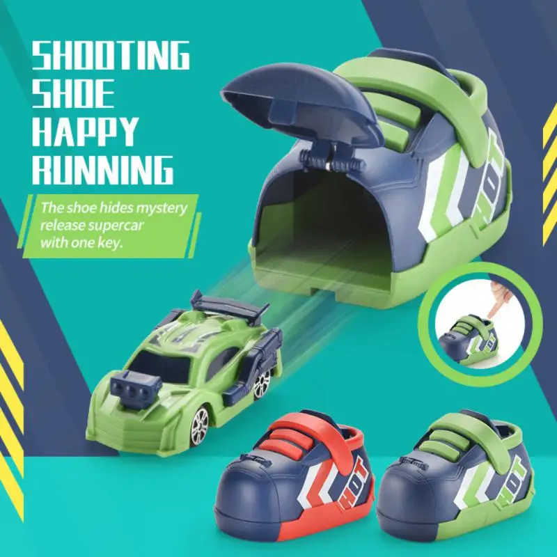 

Creative Catapult Car Toys Ejection Running Shoes Running Vehicle Model Competitive Inertia Vehicle Puzzle Toy Gift For Children
