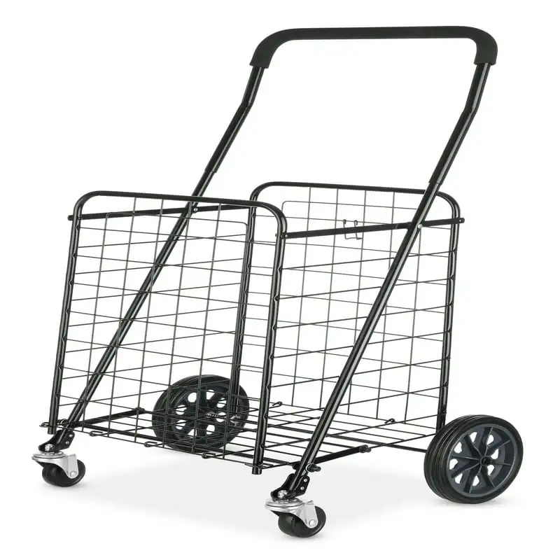 

Steel Rolling Laundry Basket Adult Use Shopping Cart, Black Woven basket Organizers storage Cestos para ropa sucia סל כביס