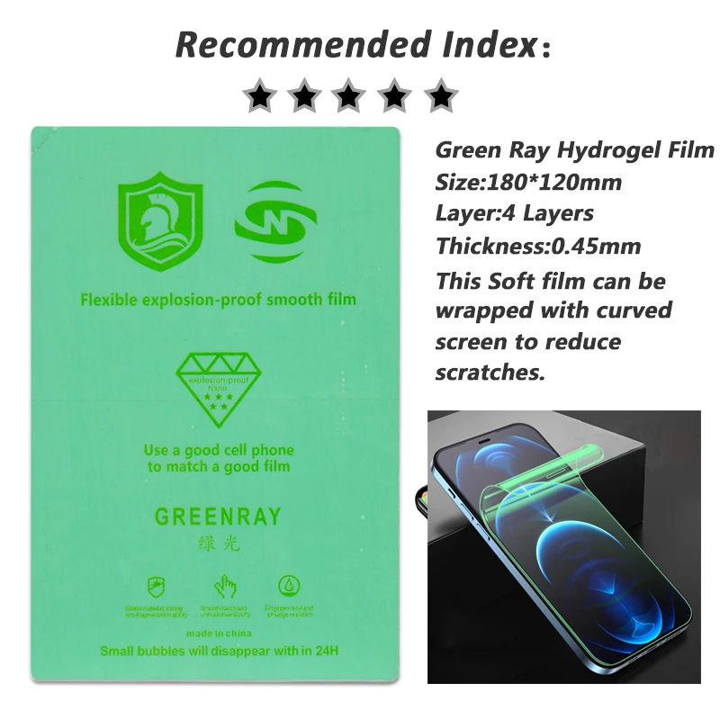 VORMIR 50pcs TPU Movies Hydrogel Film Screen Protector for Cutting Machine SS-890C Smartphone Glass Protective Films for Cut