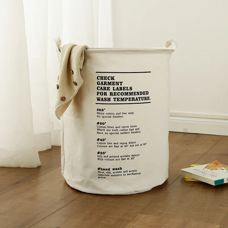 

Bathroom Dirty Laundry Canvas Basket Folding Laundry Clothes Hamper Bag Home Storage Bag Organizers Cotton Basket Accessories