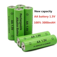 2021 new aa battery 3000 mah rechargeable battery ni mh 1 5 v aa battery for clocks mice computers toys so onfree shipping