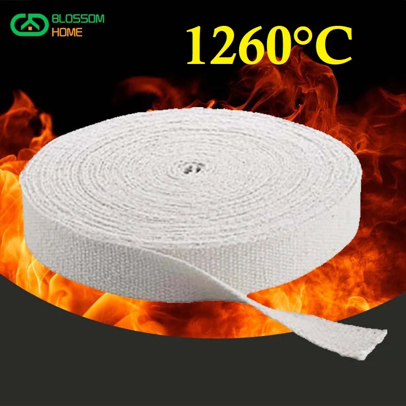 

Length 1/2/3/4/5M Thermal Insulation Asbestos Strip For Smoke Exhaust Pipe Of Water Heater Ceramic Fiber Aluminum Silicate Tape