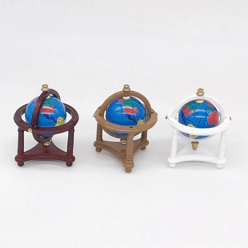 1/12 масштаб кукольный домик мир глобус с деревянной подставкой мини- для