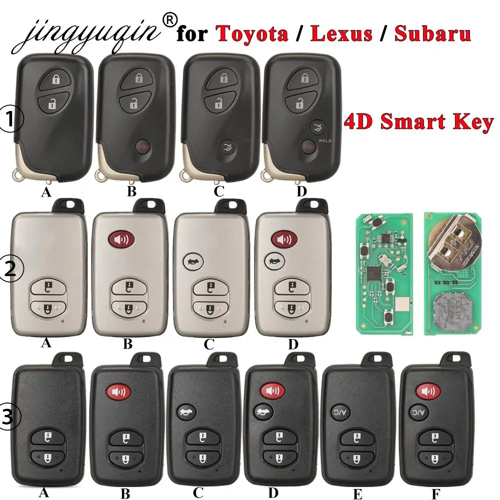 

Universal Remote Car Key for Lexus Subaru Toyota 4D Xhorse VVDI Smart Card Support Renew 312/314/434Mhz A433 F433 5290 3370 0140