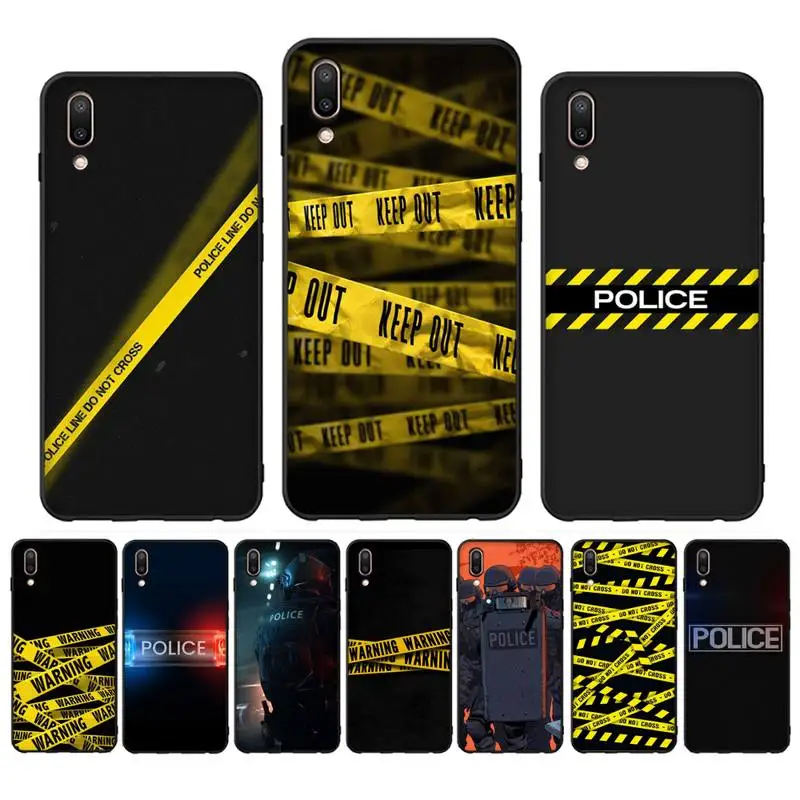 

Police symbol Phone Case for Vivo Y91C Y11 17 19 17 67 81 Oppo A9 2020 Realme c3