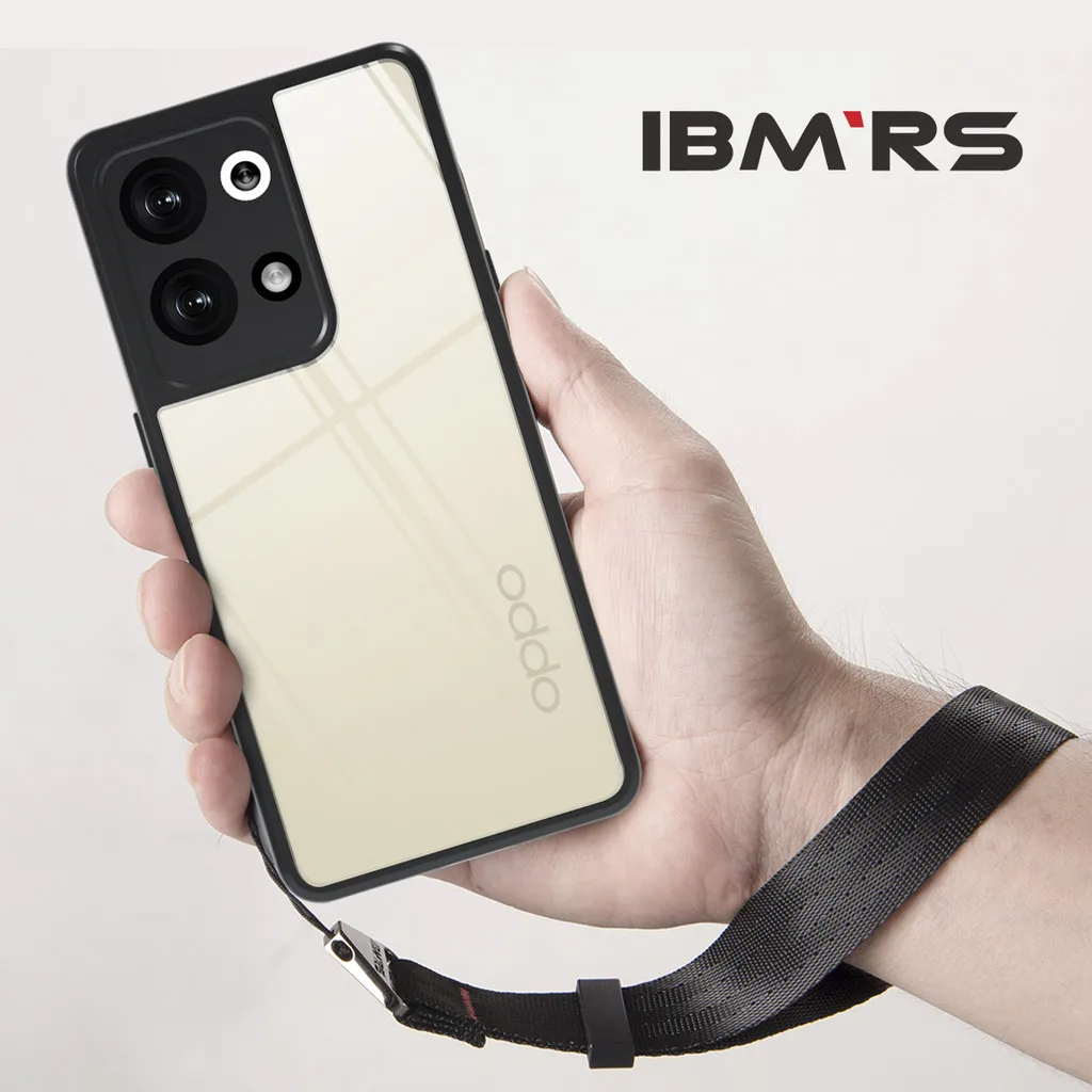 Фото BMRS для Oppo Reno9/9 Pro Чехол, камуфляжный прозрачный жесткий противоударный расширенный защитный чехол-черный (поставляется с ремешком на запястье) №1