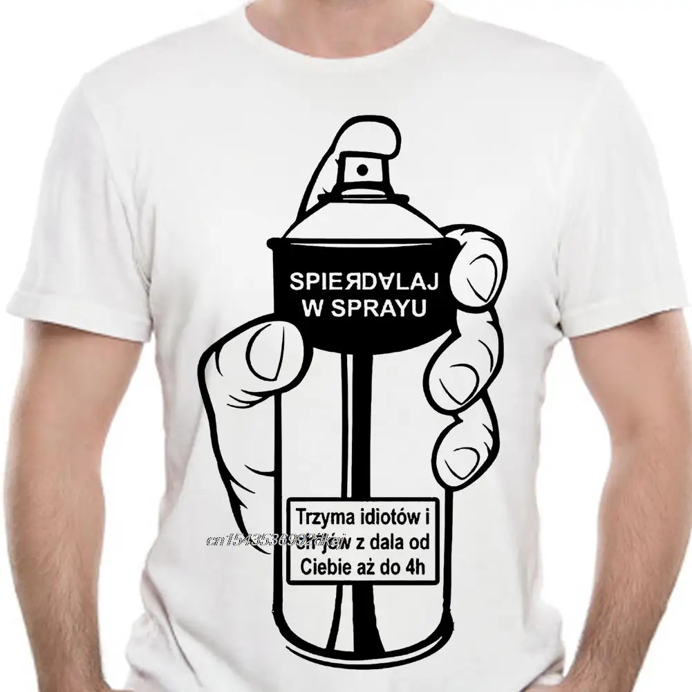 

SPIERDALAJ W SPRAYU Meska Zabawna Koszulka Polska Koszulki Polski Polish T-shirt Hoodie Hip Hop t-shirt