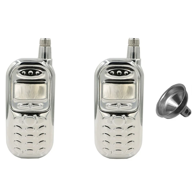 Фляжка из нержавеющей стали в форме телефона для ликера виски карманный