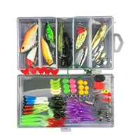 fishing lures kit for freshwater 88pcs portable fishing accessories with spoon lures crankbai spinnerbaits jigs fishing hooks