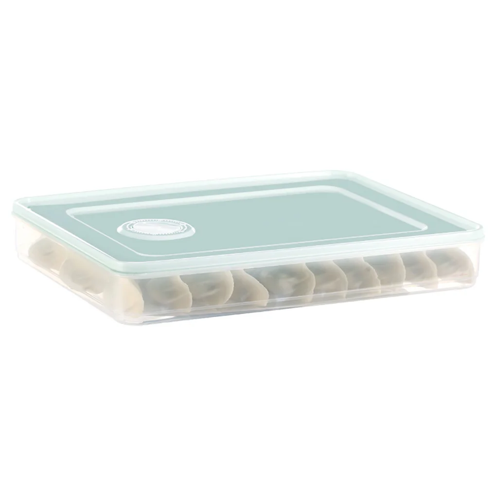 

Kitchen Food Organizer Plastic Dumpling Storage Box Transparent Refrigerator Food Container Holder