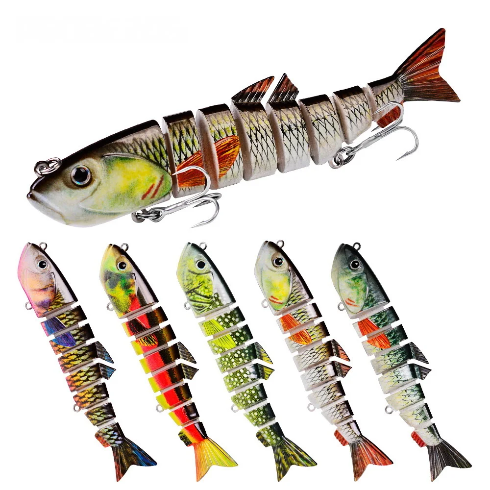 

New Multi Section Fishing Lure 130mm 22g Trolling Swimbait 8 Segement Isca Artificial Hard Bait Jointed Minnow Wobbler Pesca