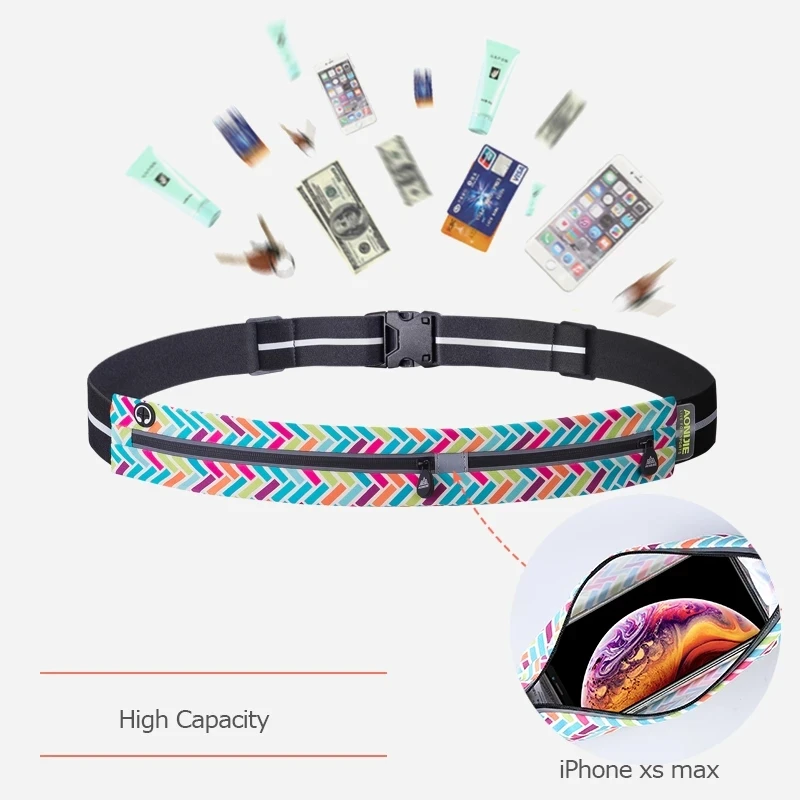 AONIJIE Running Waist Bag Women Men Travel Cycling Bags Phone Holder Sports Fanny Pack Bike Marathon Fitness Gym Running Belt