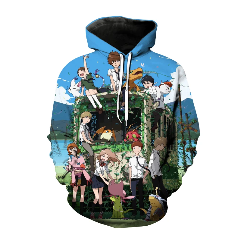 

Digimon Adventure 3D Printed Hoodies Anime Digital Monsters Sweatshirt Men Women Fashion Hoodie Harajuku Kids Streetwear Clothes