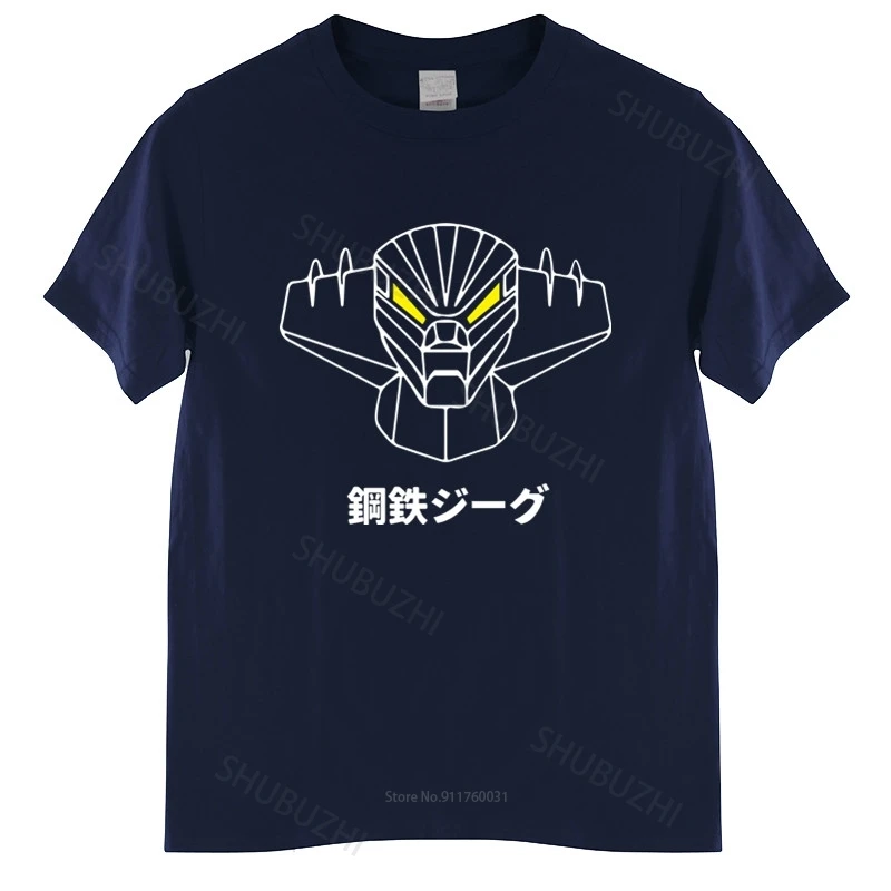 

Cotton Tshirt Men Crew Neck Tops Men tshirt Kotetsu Jeeg (Steel Jeeg) White outline Unisex T Shirt Homme Black T-shirt