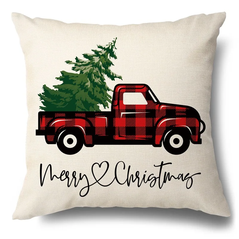 

Christmas Cushion Cover Pillow Case Home Decor Pillow Covers Christmas Decorative Linen Cushion Case Decorative Pillows