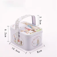 1pc metal vintage small suitcase storage tin with lids candy cookie box for wedding birthday party decorative gift boxes