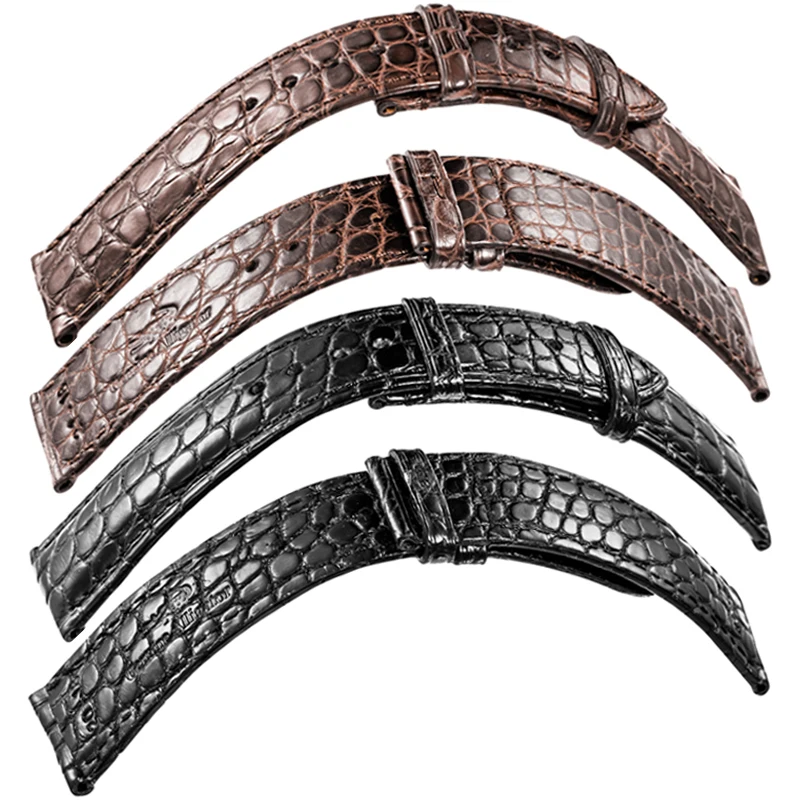 Luxury Double-sided Crocodile Watch Strap for Men/Women Crocodile Watch straps Leather Classic Design Watchbands Pefect Men Gift