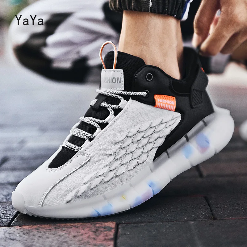 2022 new Men's sneaker fashion breathable leisure outdoor sports running shoes light elastic sole classic Casual shoes