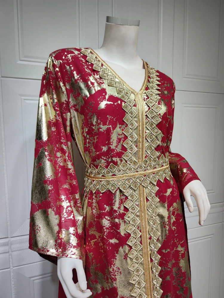 Eid Muslim Party Abaya Women Dress Bat Sleeve Prayer Morocco Caftan Elegant Maxi  Abayas Gowns Dubai Arabic Robe Outwear 2023