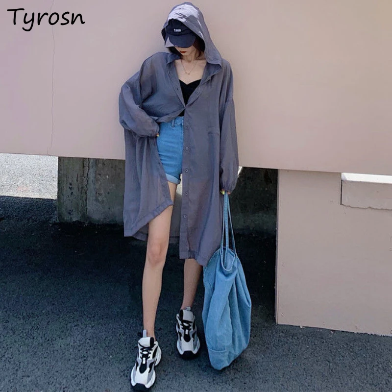 

L-4XL Jackets Women Pure Simple Ins Loose Breathable Korean Style Mujer Casual Design Comfortable Summer Sun-proof Fashion Daily