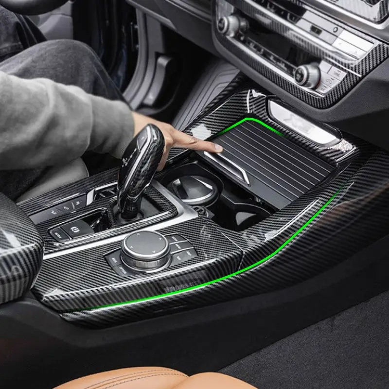 ali Akcesoria samochodowe Konsola środkowa Pokrywa dźwigni zmiany biegów Panel przycisków multimedialnych Naklejka na ramę Do BMW X3 G01 X4 G02