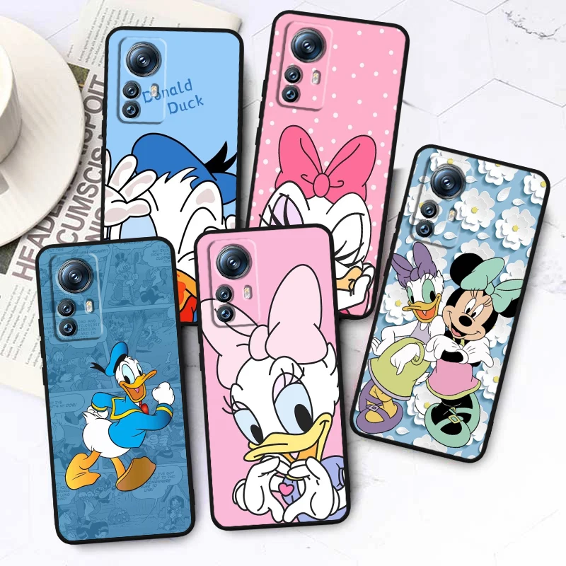 

Cute Cartoon Donald Duck Phone Case For Xiaomi Mi 13 12T 12S 12X 12 11 11T 11i 10T 10 Pro Lite Ultra 5G Fundas Black Cover