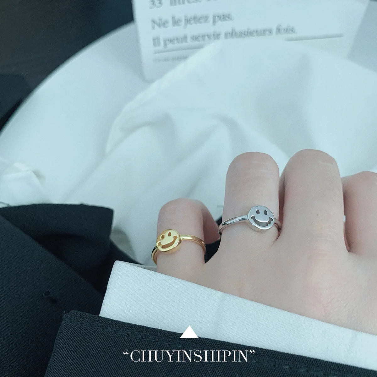 Простое и шикарное женское кольцо из стерлингового серебра S925 с открытым ртом