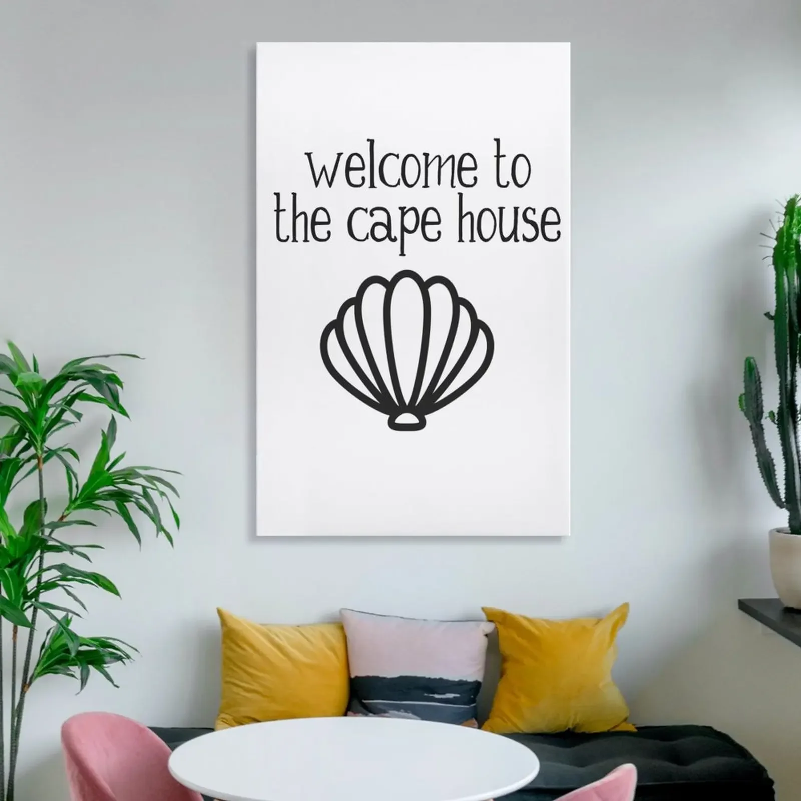 Добро пожаловать в домик-накидка - картина на холсте с гребешком постеры стену