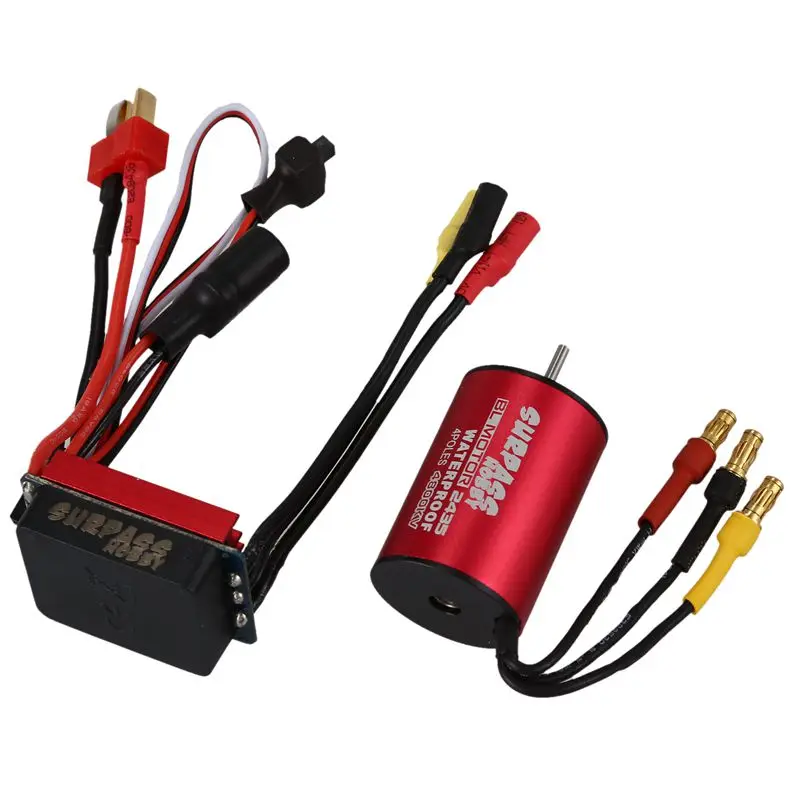 

SURPASS HOBBY S2435 4800KV Sensorless Brushless Motor And 25A Brushless ESC Combo Set For 1/16 1/18 RC Car Truck
