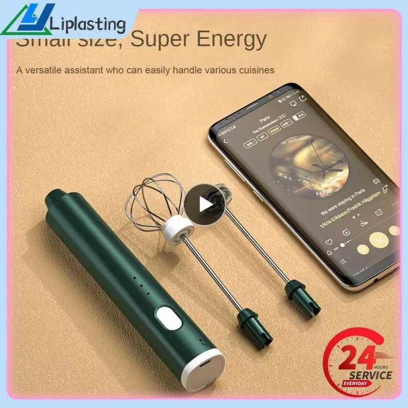 

1~10PCS Frothy Blend Whisk Handheld Wireless Electric Whisk Mixer Creative Electric Coffee Whisk Gadgets Frother Mixer