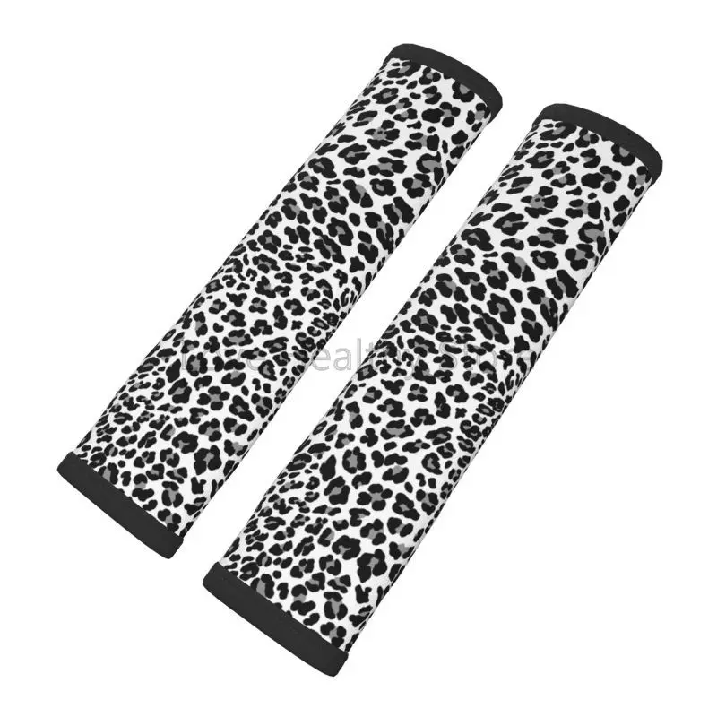 

2-х шт., чехол для ремня безопасности с леопардовым принтом, мягкие накладки на автомобильные ремни безопасности, автомобильные аксессуары, чехлы на плечевой ремень для женщин