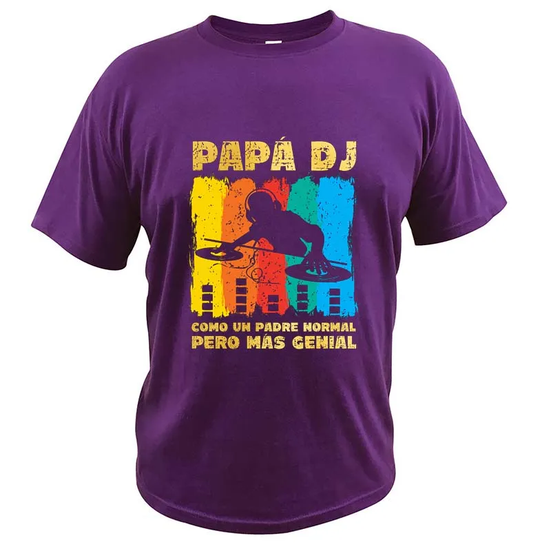 Футболка PAPA DJ на День отца Мужская топ с коротким рукавом в испанском стиле 100%