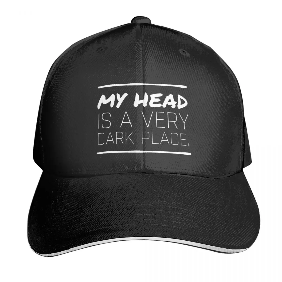 

MY HEAD IS A VERY DARK PLACE Casquette, Polyester Cap Retro Unisex For Sports