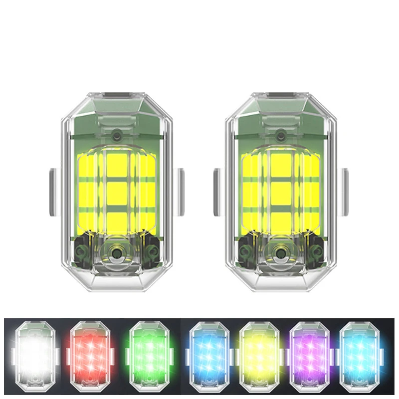 

Draadloze Afstandsbediening Led Strobe Licht 7 Kleuren Voor Motorfiets Auto Fiets Warning Lamp Flash Indicator Singal Licht