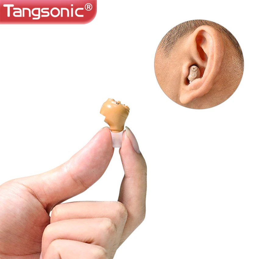 Tangsonic Mini Invisible Ear Hearing Aid Rechargeable CIC Sound Amplifier For Deaf Men Deafness Adults Seniors Women Elderly