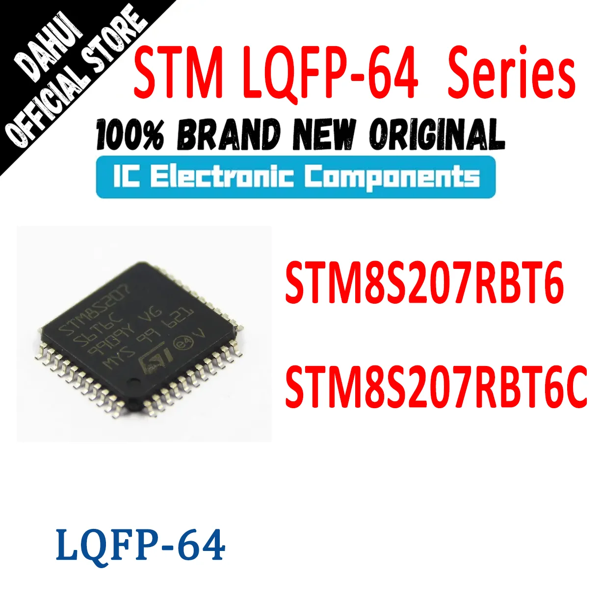 

STM8S207RBT6 STM8S207RBT6C STM8S207RB STM8S207 STM8S STM8 STM IC чип LQFP64