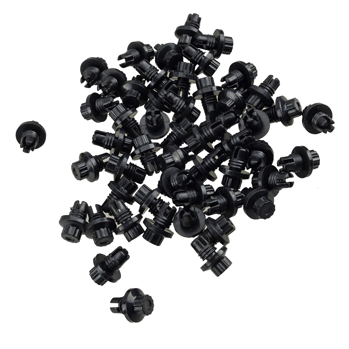

Нейлоновые черные 14 мм колесные заклепки, колесные гайки для украшения отверстия 7,6 мм, 100 шт.