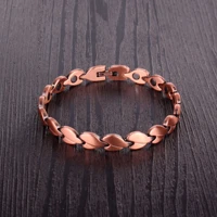 magnetic pure copper bracelets for women vintage chain health energy magnetic bracelets bangles for arthritis women jewelry