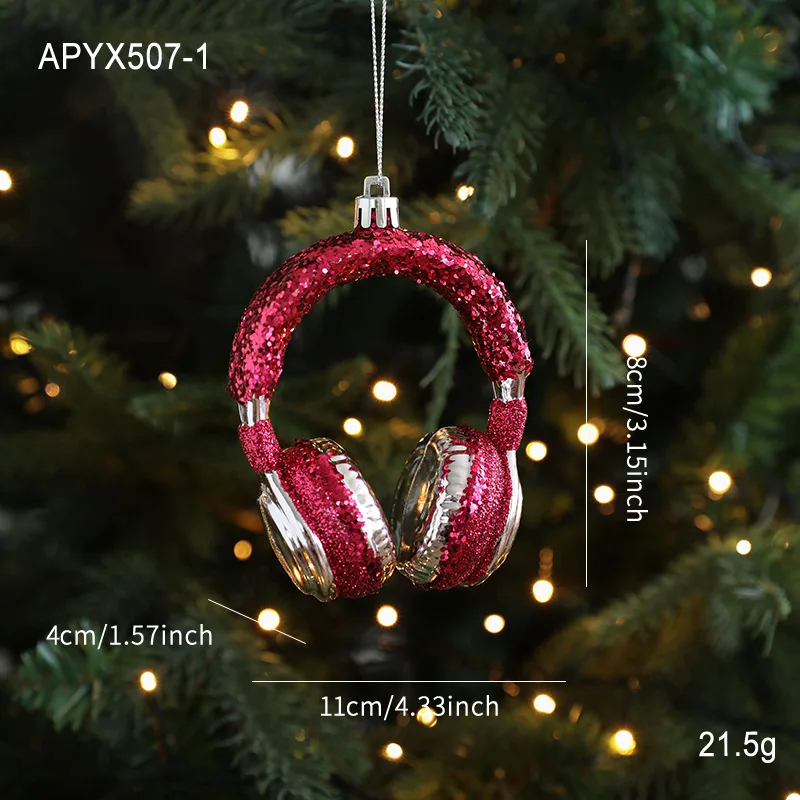 

Розово-красное 3D новогоднее подвесное украшение