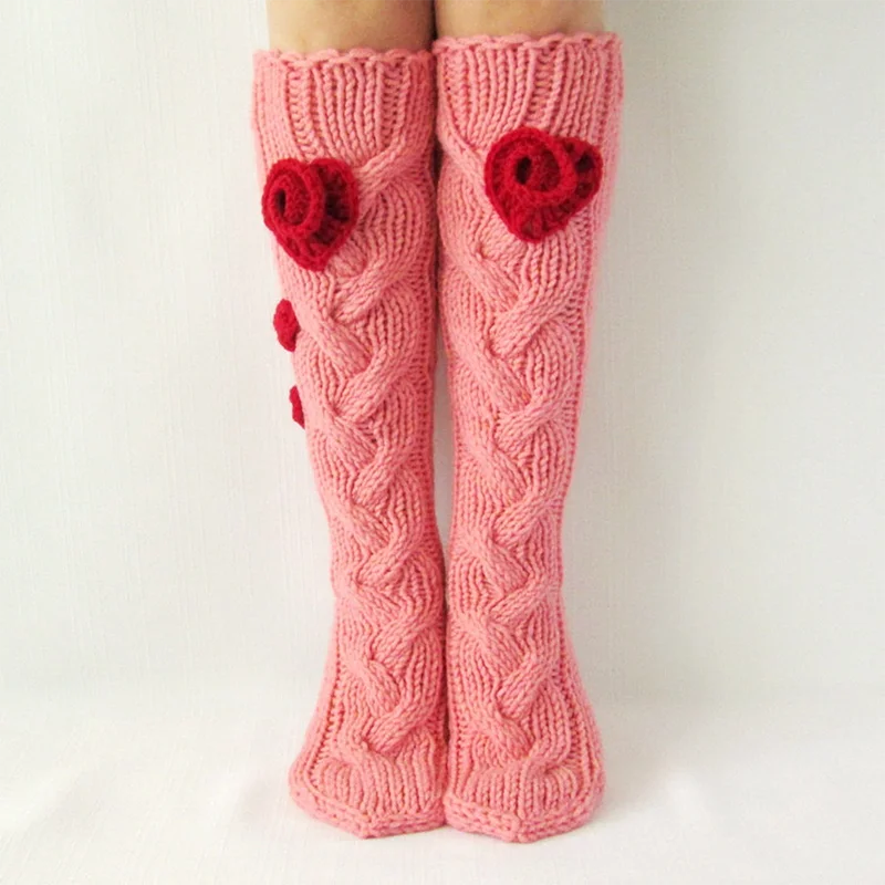 

Everkaki Flower twist pile socks ladies wool knitted socks