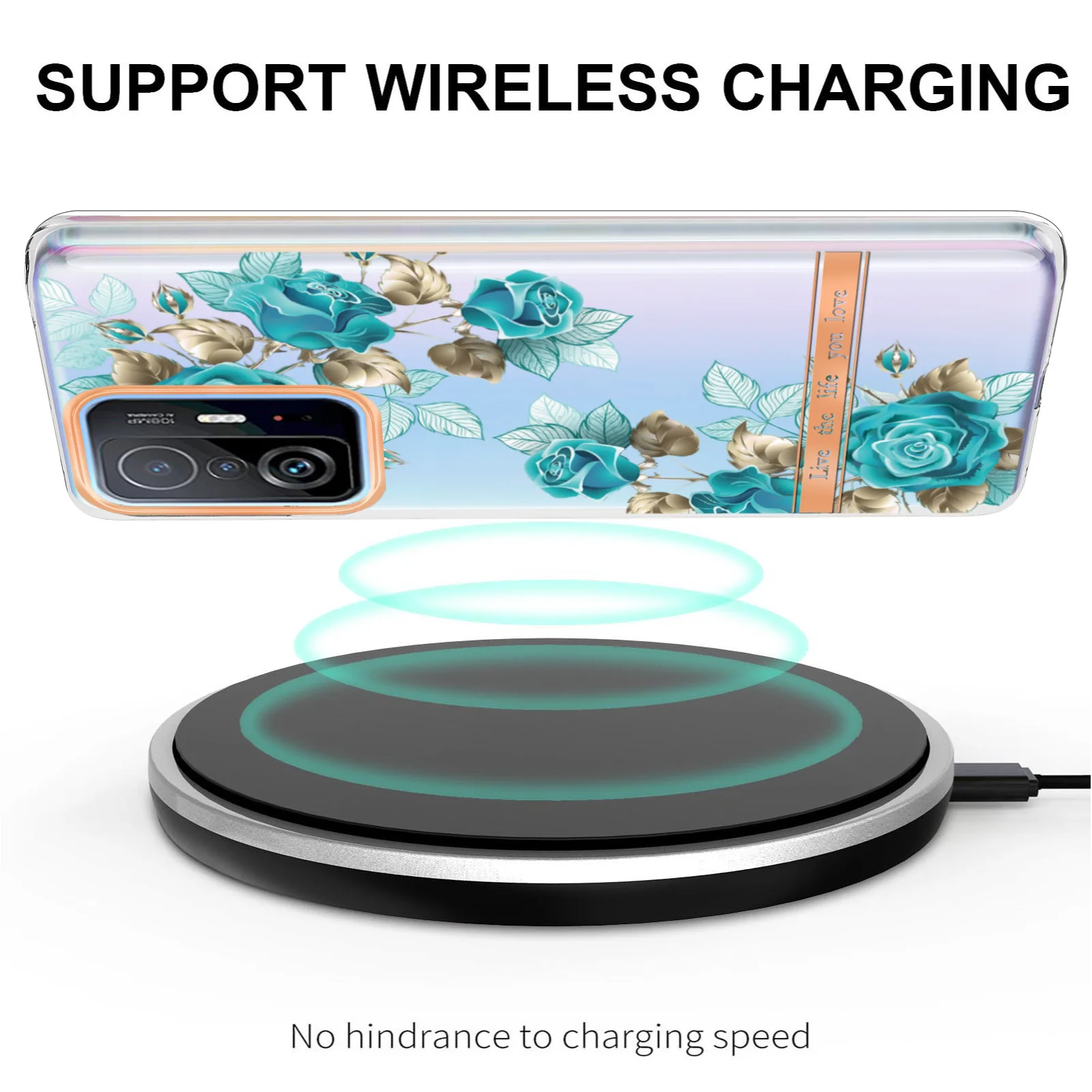 Pink Gardenia Mobile Cases For para Xiaomi 11T Pro Quicksand Phone Pouch sFor armor Carcasa Protective Case Accessory